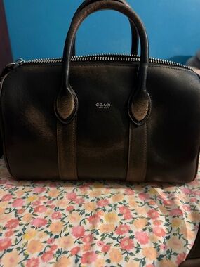 COACH Black Leather Men's Top-Handle Briefcase